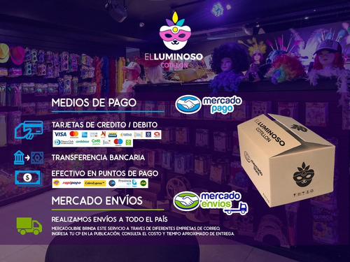 Cotillon Luminoso Vincha Princesa Rasta Led!