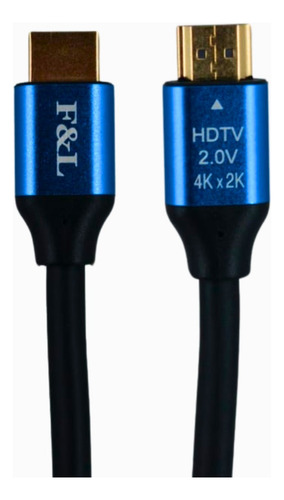 Cabo Hdmi 2.0 5 Metros 4k Blindado - Conectores 24k Gold