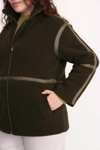 Campera Mujer Corderito Importada Con Detalles Yagmour Noe