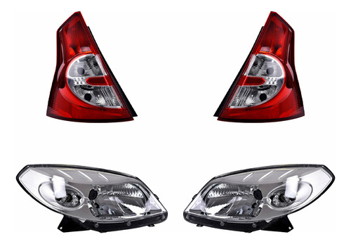 Set Calaveras + Faros Depo Renault Sandero 2011-2012