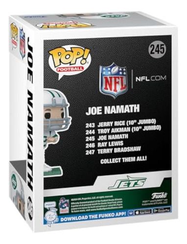 ¡funko Pop! Leyendas De La Nfl: Joe Namath De Los Jets -