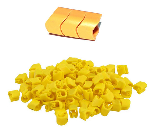 Marcador de anillos Mhg1/3, letra L, amarillo, 0,30 a 1,50 mm, 1000 unidades