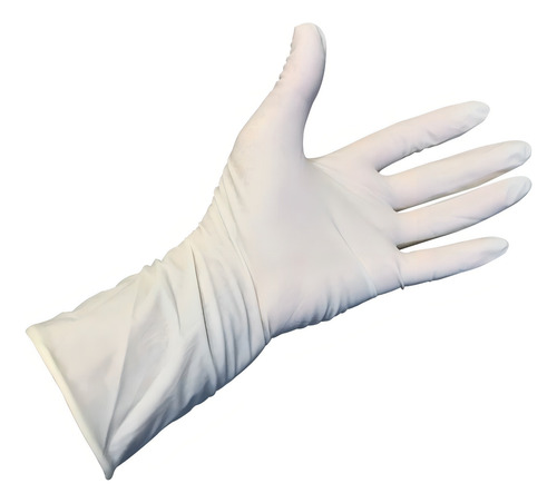 Guantes Descartables Estériles Protec Color Blanco Talle Único De Látex X 2 Unidades