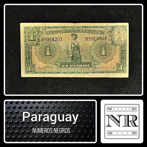 Paraguay - 1 Guarani - Año 1952 (ley) - P #185 - Pequeño