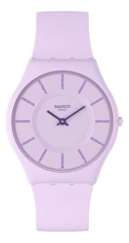 Reloj Swatch La La Lila Ss08v107 Para Muejer Color Purpura