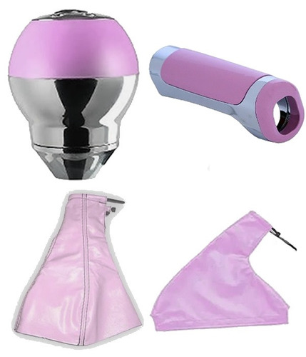 Imagem 1 de 1 de Bola Cambio Rosa Crom Freio Coifas Rosa Nissan March 1989/