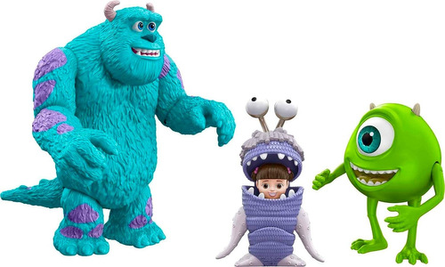 Bonecos Pack Monstros Sulley Mike Boo - Disney Pixar Mattel