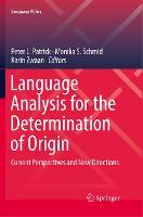 Libro Language Analysis For The Determination Of Origin :...