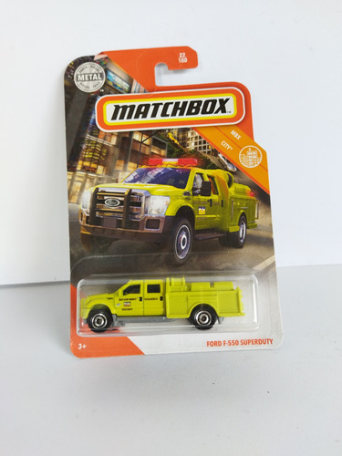 Matchbox Ford F-550 Superduty Verde Fire Dept 22/100