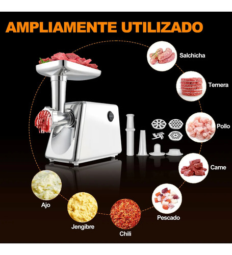 Picadora De Carne Y Cortador De Verduras Electrico