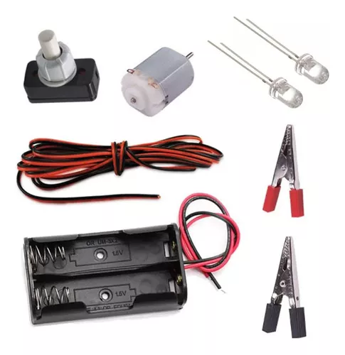 KIT ELECTRICO ESCOLAR 8 PIEZAS PARA MANUALIDADES