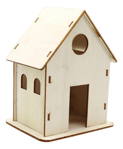 4 Nido De Pájaros De Madera Para Bricolaje, 15cmx12cmx10cm