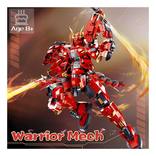 Samurai Mech Building Block Sets, Compatible Con Lego Mech,
