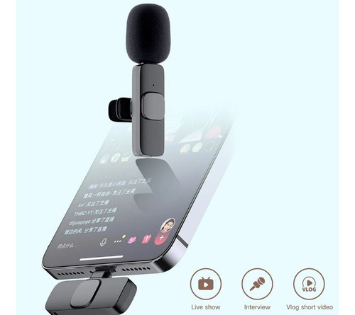 Microfono Lavalier Inalámbrico Para Android Y Ios