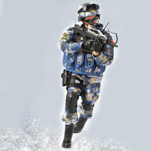 1/6 De Ação Do Soldados De Brinquedo Com Acessórios Azul
