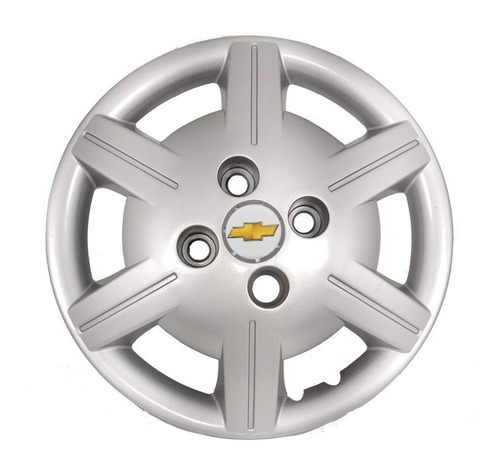 Imagem 2 de 2 de 4 Calota Centro Gm Corsa Classic 2015 Aro 13 Prata + Emblema