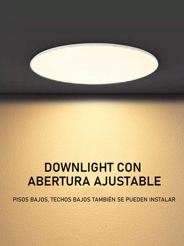 1 Unidades Lámpara Plafón Led De Techo10w/90mm,luz Cálida