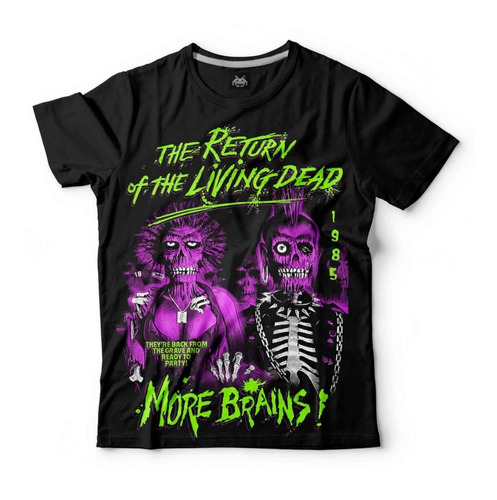 Remera El Regreso De Los Muertos Vivos Fotoluminiscente