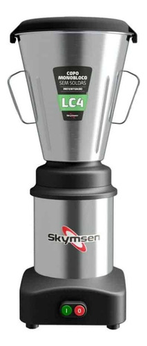 Liquidificador Comercial Skymsen Inox LC4 Copo Monobloco 4L - 0,5cv 220V.