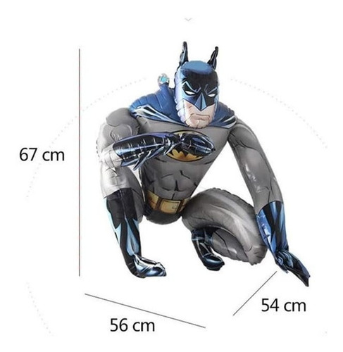 Imagen 6 de 7 de Globo De Batman 3d (67 X 56 Cmts)c/globo De Número Aelección