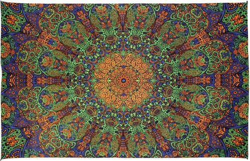 3d Psychedelic Sun  Tapestry Mantel Sábana De Playa 60...