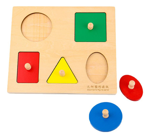 Bloques De Geometría De Peg Puzzle Jigsaw Game Juguete Para