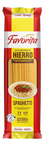 Fideos Favorita Spaghetti Hierro X 500g