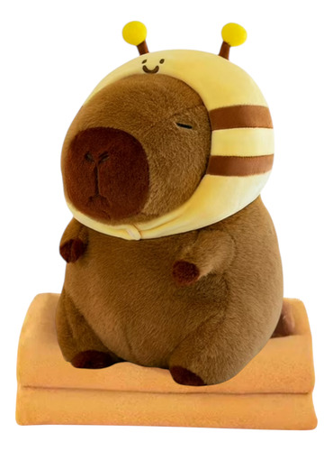 Muñeco Peluche Capibara Con Manta 3 En 1 Importados Capibara Abejita