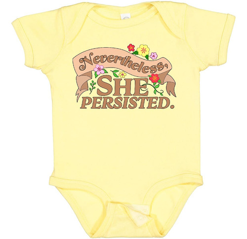 Inktastic Unisex Baby Sin Embargo, She Persisted Infant Cre.