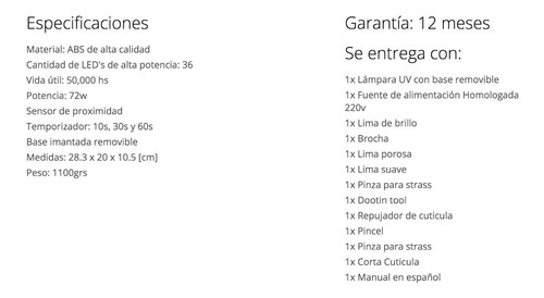 Imagen 8 de 10 de Cabina Para Uñas Gadnic Ledsun Plus Uv 72w Uso Profesional