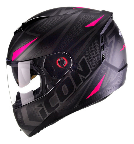 Capacete Moto Icon Peels Preto Compatível Com Smart Trip