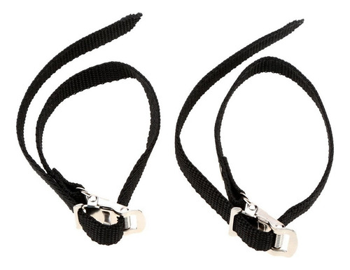 1 Par Pedal Clips De Pies For Bicicleta Ciclismo Correa De