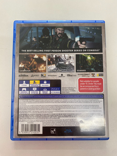 Jogo Call Of Duty Black Ops Cold War Ps4 Playstation 4 (Usado)