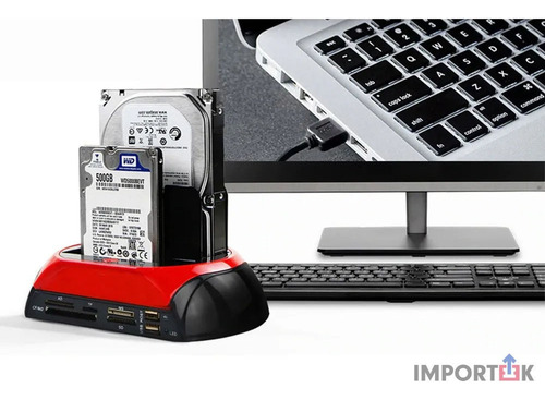 . Dock Disco Duro 2.5 3.5 Sata Multilector Memorias Backup