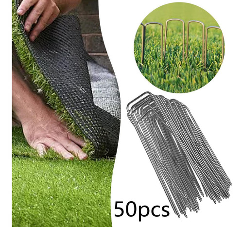 50 Grapas De Acero Para Jardín, Grapas Para 2,5x4x200mm