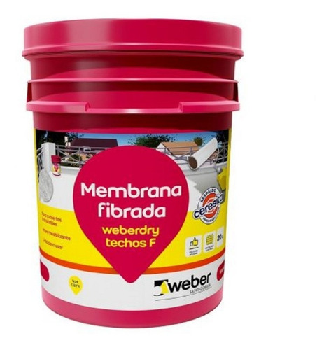 Weber Techos Fibrado Blanco X 20 Kg. Membrana Líquida Alto T