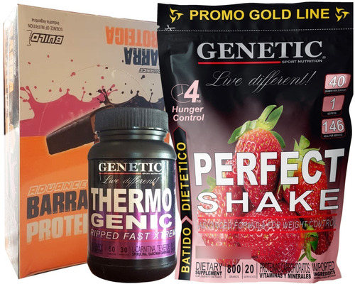 Bajar Peso Batido Perfect Shake Thermogenic Barras Genetic 