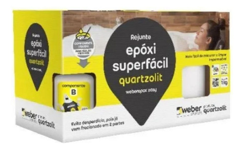 Rejunte Epoxi Quartzolit Branco 1kg Cerâmica Porcelanato