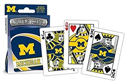 Obras Maestras De La Ncaa Michigan Wolverines Playing Cards