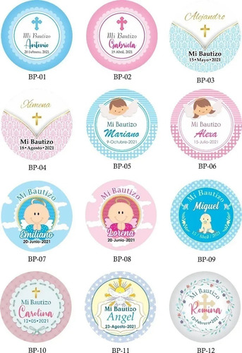 Mi Bautizo Niño Etiquetas Personalizadas 150 Piezas 5cm