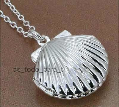 Collar Relicario Concha Plata 925