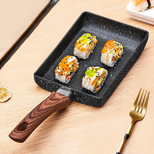 Tamagoyaki Omelette Sartén Antiadherente Mango De Madera S
