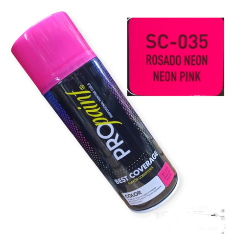 Pintura Spray Rosado Neon Fluorescente 400 Ml Pro Paint