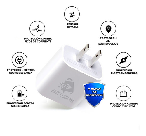 Cargador Carga Rápida 20w Usb C Cable 1m Para Android Apple