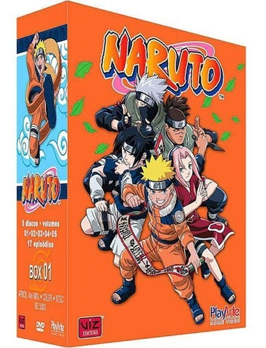 Box Naruto - Volume 1 5 Dvds Fase Clássica
