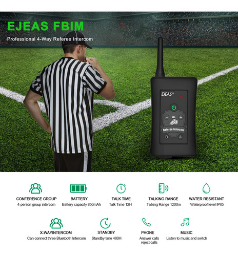 Ejeas Fbim Auriculares Bluetooth Árbitro Profesional Mmg