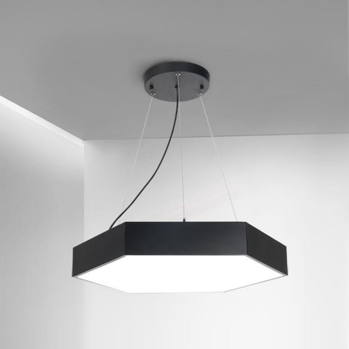 Lámpara Hexagonal Led Blanco Colgante