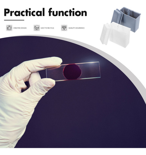 Portaobjetos Para Microscopio, Tarro Y Estante Para Tinción,