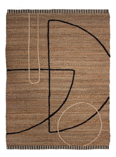 Tapete Decorativo Yute Dib Trace 120x170 Cm Modelo Natural Ancho 120 Cm Color Marrón Claro Largo 170 Cm