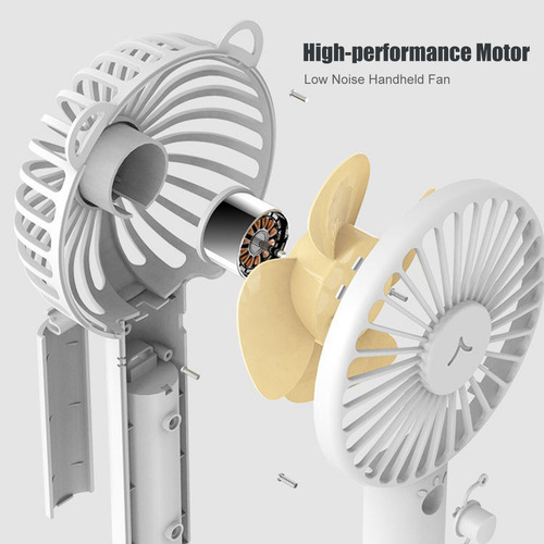 Pj Ventilador De Mano Con Base Mini Ventilador Portátil 3